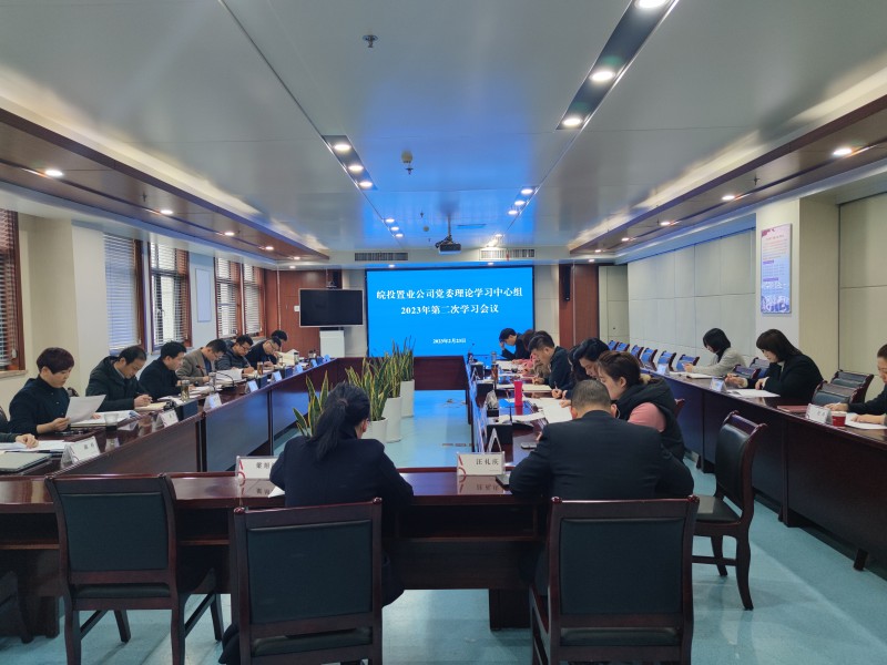 皖投置業(yè)公司黨委理論學習中心組召開2023年第二次學習會